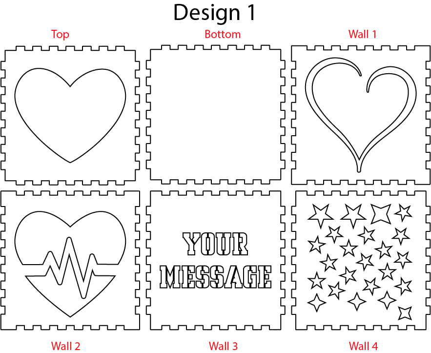Personalisierte Holz Lichtbox mit Namen – Romantisches Geschenk für Ihn & Sie