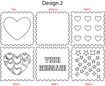 Personalisierte Holz Lichtbox mit Namen – Romantisches Geschenk für Ihn & Sie