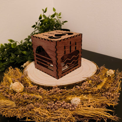 Personalisierte Geburtstags Lichtbox aus Holz – Name & Datum – Geschenk für Ihn & Sie