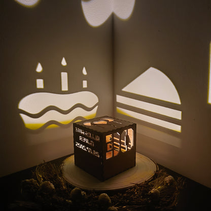 Personalisierte Geburtstags Lichtbox aus Holz – Name & Datum – Geschenk für Ihn & Sie